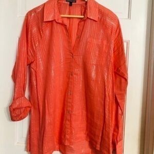 Express Ling Gold Thread  Shirt Sz M